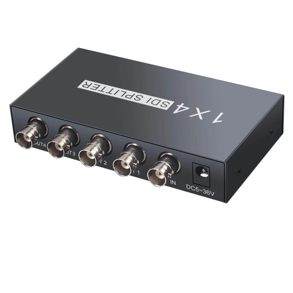 3G/HD/SD Video Audio Split 1 in 4 out SDI Splitter with BNC Connector